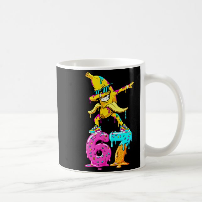 Dabbing Banana 67 Ice Cream Drip Funny Six Seven M Coffee Mug (Right)