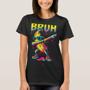 Dabbing Banana Bruh Ice Cream Drip Banana Youth Bo T-Shirt
