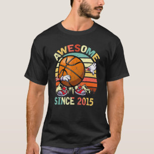 Dabbing Basketball Awesome Since 2015 Birthday Men T-Shirt