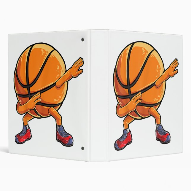 Dabbing Basketball Ball Funny Boys Men Women Sport Binder (Background)