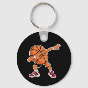 Dabbing Basketball Ball Funny Sports Player  Keychain