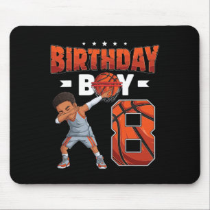 Dabbing Basketball player 8 Years Old Boy 8th Birt Mouse Pad