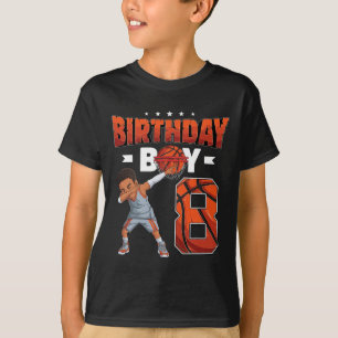 Dabbing Basketball player 8 Years Old Boy 8th Birt T-Shirt