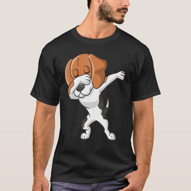 Dabbing Beagle Dabbing Dog  Beagle Tee (Front)