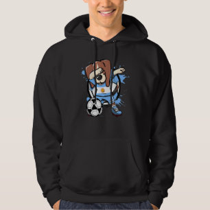Dabbing Beagle Dog Argentina Soccer Fans Jersey Fo Hoodie