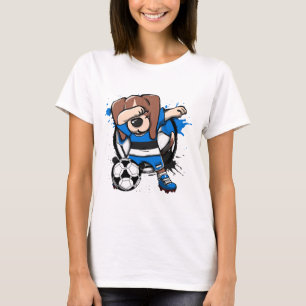 Dabbing Beagle Dog Estonia Soccer Fans Jersey Foot T-Shirt