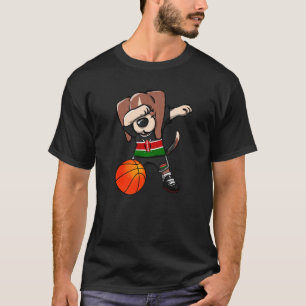 Dabbing Beagle Dog Kenya Jersey Kenyan Basketball  T-Shirt