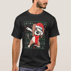 Dabbing Beagle Party Costume Ugly Christmas Sweate T-Shirt