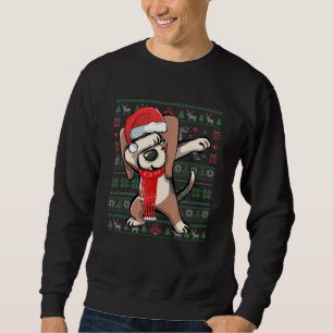 Dabbing Beagle Ugly Christmas Sweat Funny Party