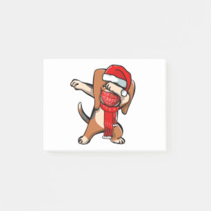 Dabbing Beagle Wears Face Mask Dab Dance Cute Chri Post-it Notes