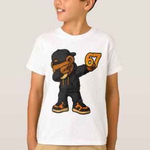 Dabbing Bear 67 Meme Funny Brainrot Hip Hop Kids B T-Shirt