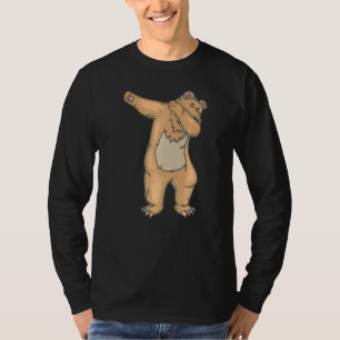 Dabbing Bear Cool Wild Animal Dancing Fan T-Shirt