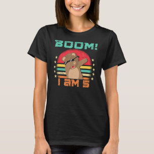 Dabbing Birthday 5 Years Old Birthday Outfit For T-Shirt