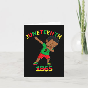 Dabbing Black King Juneteenth Melanin Brown Skin B Card
