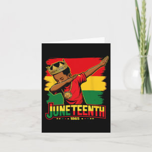 Dabbing Black Skin King Boy  Card