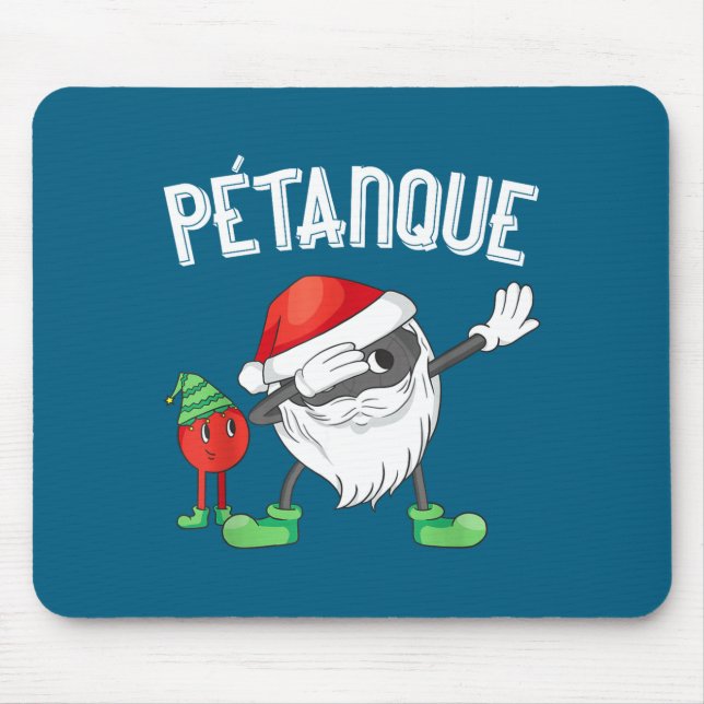 Dabbing Boules Ball Dab Christmas Cap Bouler Boule Mouse Pad (Front)