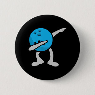 Dabbing Bowling Birthday Party Bowling Gift 2 Inch Round Button