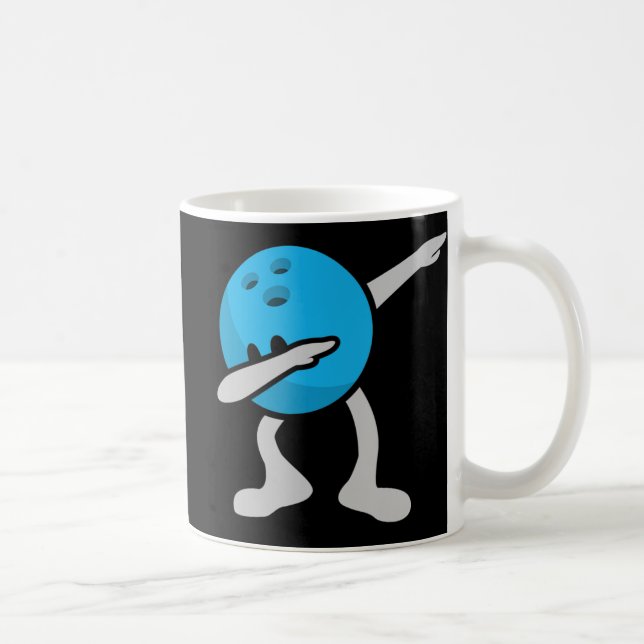 Dabbing Bowling  Birthday Party Bowling  Gift Coffee Mug (Right)