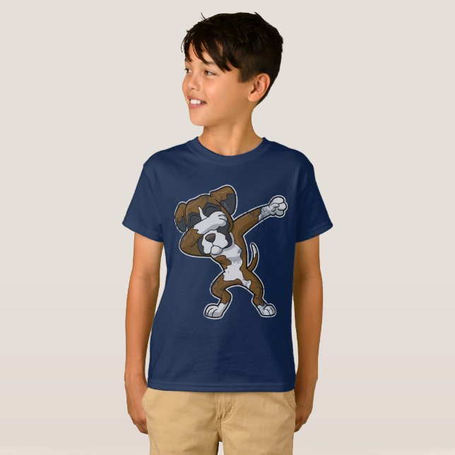 Dabbing Boxer Dog Dab T-Shirt (Front Full)