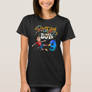 Dabbing Boy 9 Year Old Soccer Player 9th Birthday  T-Shirt