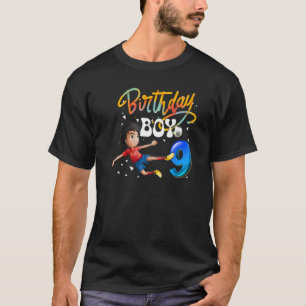Dabbing Boy 9 Year Old Soccer Player 9th Birthday T-Shirt