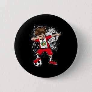 Dabbing Boy Peru Soccer Shirt Jersey Peruvian Foot 2 Inch Round Button