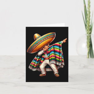 Dabbing Boys Mexican Poncho Cinco De Mayo 1 Card