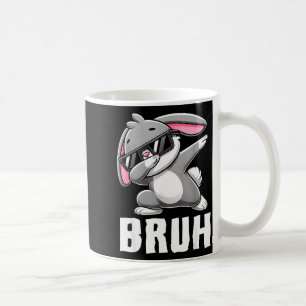 Dabbing bunny bruh meme easter day dab bunny teens coffee mug