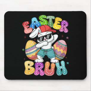 Dabbing Bunny Easter Bruh Meme Funny Saying Teens Mouse Pad
