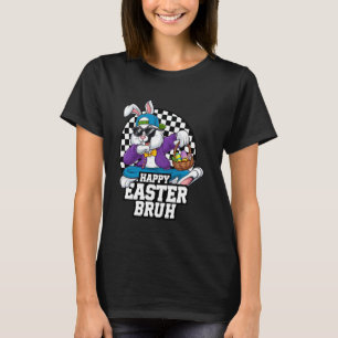 Dabbing Bunny Easter Bruh Meme Funny Saying Teens  T-Shirt