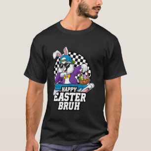 Dabbing Bunny Easter Bruh Meme Funny Saying Teens  T-Shirt