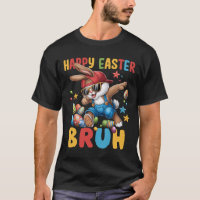 Dabbing Bunny Easter Bruh Meme Funny Saying Teens