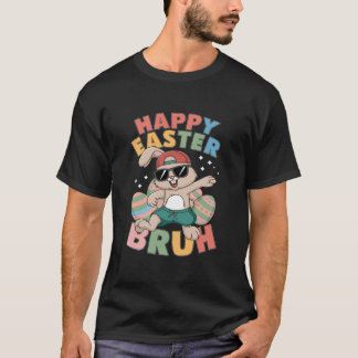 Dabbing Bunny Easter Bruh T-Shirt