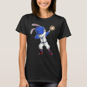 Dabbing Bunny Easter Day Baseball Catcher Happy Ea T-Shirt