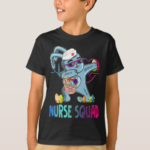 Dabbing Bunny Easter Eggs Nursing Artwork T-Shirt