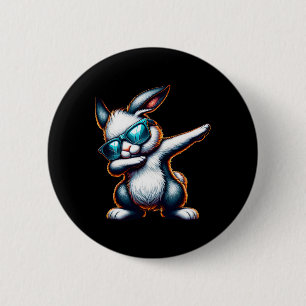 Dabbing Bunny Funny Easter Bunny 2 Inch Round Button