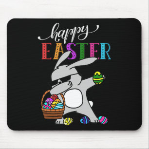 Dabbing Bunny Happy Easter Day Outfit  Mouse Pad