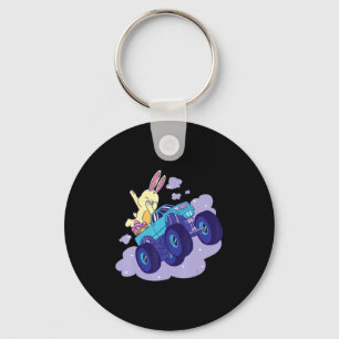 Dabbing Bunny Happy Easter Monster Keychain