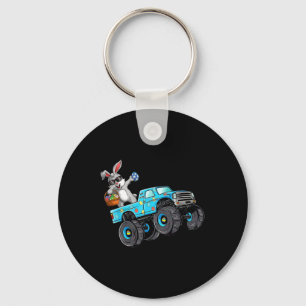 Dabbing Bunny Happy Easter Monster Truck Lovers Bo Keychain