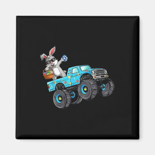Dabbing Bunny Happy Easter Monster Truck Lovers Bo Magnet