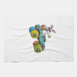 Dabbing Bunny Happy Easter Monster Truck Lovers Ki Kitchen Towel