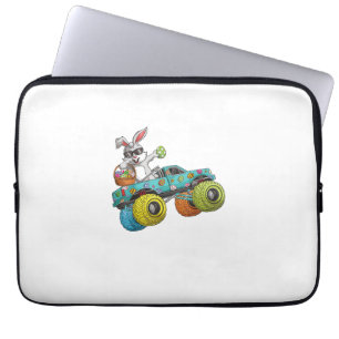 Dabbing Bunny Happy Easter Monster Truck Lovers Ki Laptop Sleeve