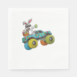 Dabbing Bunny Happy Easter Monster Truck Lovers Ki Napkin