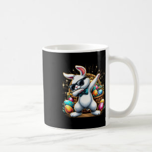 Dabbing Bunny Rabbit Easter Egg Hunting Boys Kids  Coffee Mug