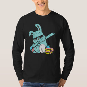 Dabbing Bunny Rabbit Egg Hunt Easter Dab Dance Boy T-Shirt