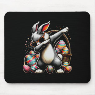 Dabbing Bunny Rabbit Happy Easter Egg Gift Kids Bo Mouse Pad
