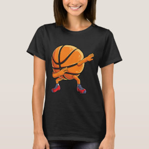 Dabbing Bysketbyll Byll Fun Boys Men Women Sports T-Shirt