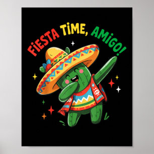 Dabbing Cactus Funny Cinco De Mayo Boys Kids Men M Poster