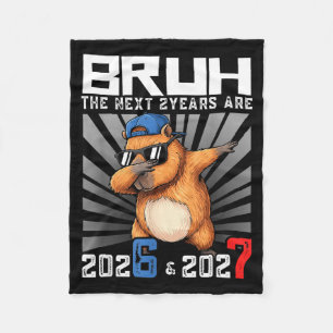 Dabbing Capybara 67 Nye 2026 Boys Kids New Year Ev Fleece Blanket