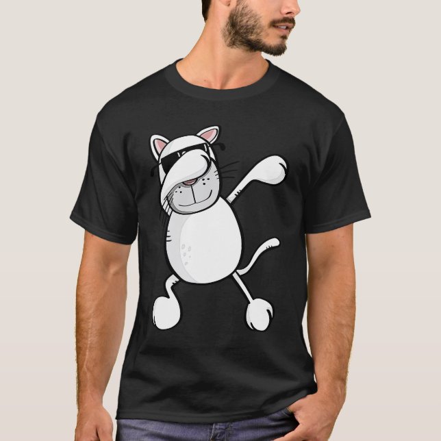 Dabbing Cat Dab Dance Cats For Cat T-Shirt (Front)